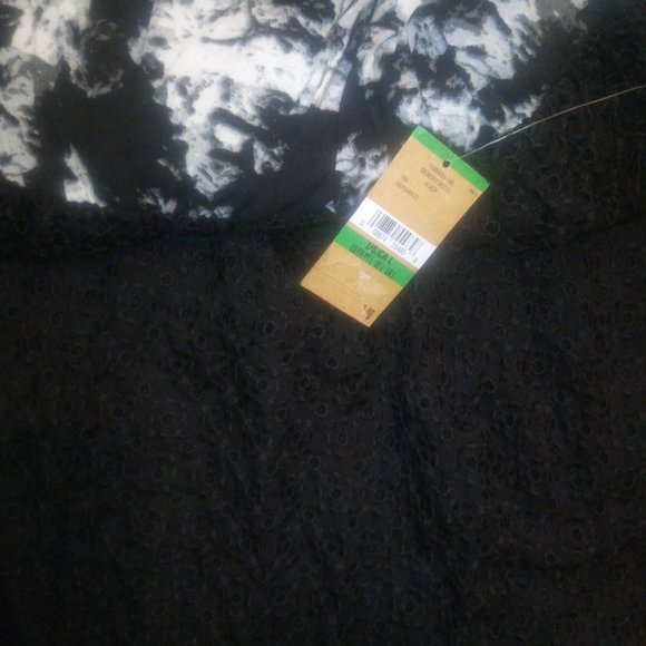 Rachel Roy Black/White High-low Eyelet Night Out Sleeveless Midi Dress Sz L NWT - Picture 9 of 12